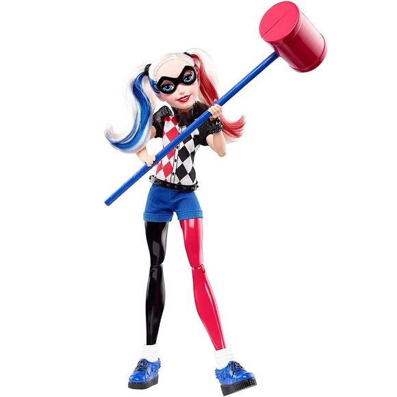 DC Super Hero Girls Harley Quinn 12-Inch Deluxe Collector Doll With Accessories - Picture 13 of 15